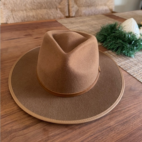 NWT WILL + BEAR Calloway Tan Brown Widebrim Fedora L - Picture 7 of 11
